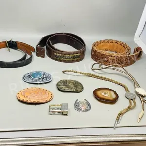 western belts, buckles, bolo ties