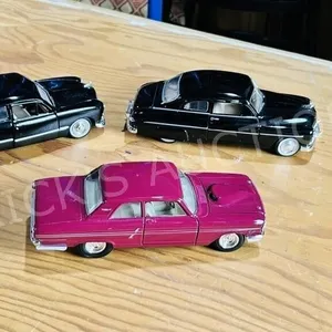 3 diecast vintage cars - approx 8" L