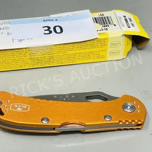 NEW Buck orange Spitfire folding knife - USA