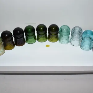 (12) Different CD-102 Insulators including "yellow mustard" insulator