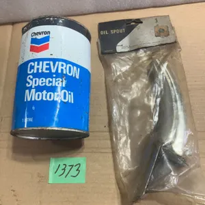 Old Cevron Oil Can (full) & Spout