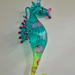 923. Murano glass hanging Christmas ornament - 7 inches long