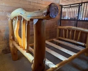 Donated By Deb Ellithorpe -  Queen Size Log Bed Frame