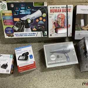 Leap Frog Telescope, Interactive Anatomy Book, Therapy Camp, Blood Pressure Monitor & Blow Dryer
 UNRESERVED
