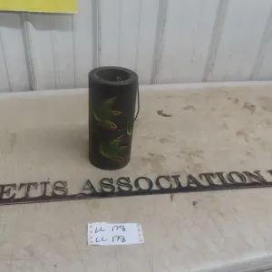 Metis Association Inc. Metal Sign and Candle Holder