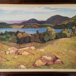 A.J. CASSON "LAKE KASHAGAWIGAMOG HALIBURTON" PRINT