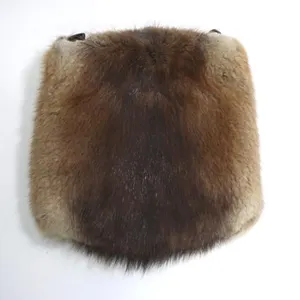 LINED BEAVER FUR POUCH W/ LEATHER LOOPS