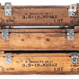 U.S. MILITARY M28A2 BAZOOKA ROCKET CRATES (3)
