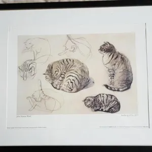 John Ward "Studies of a Cat 1971"