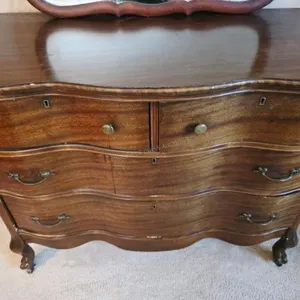 Antique Serpentine Dresser