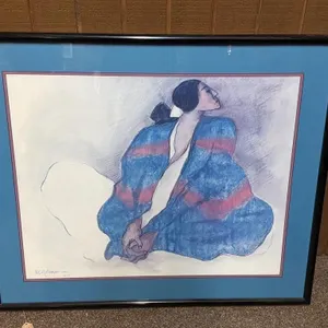 "Woman with Blue Blanket"  R. C. Gorman