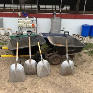 4 Wheel Barrows & Scoop Shovels
