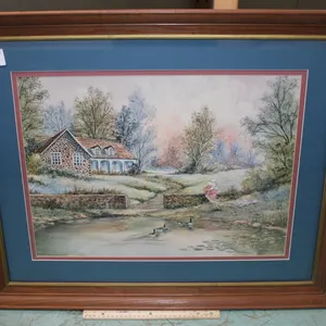 Homestead Cottage Print Measures 32 x 26