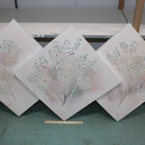 Triple Oil On Canvas Measures 63 x 31