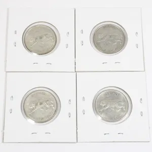 #33 1967 25 Cents Canada Silver Coin Lot 4 Bobcat