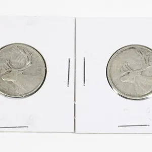 #30 1950 1956 Canada 25 Cents Silver Quarter Lot