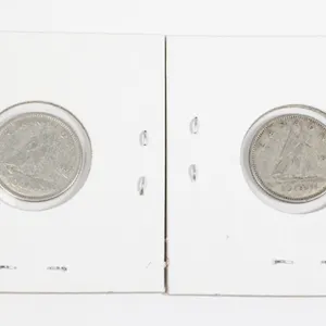 #43 1957 Canada 10 Cent Silver Dime Lot of 2