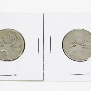 #27 1947 Canada 25 Cents Quarter Silver Coin lot