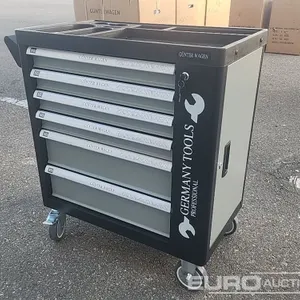 Unused Germany Tools Trolley, 220Ocs, Complete with Tools, 6 Drawers / Carro Porta Herramientas Completo, 6 Cajones 