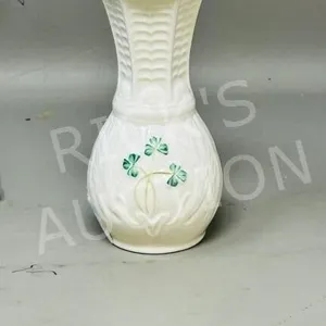 Belleek vase w/ brown stamp - 5 1/2"