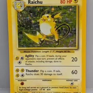 Pokemon 1999 Raichu Holo 14 *HP