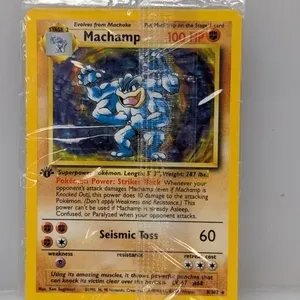 Machamp 1st Ed Pokemon Base In Original Wrapper