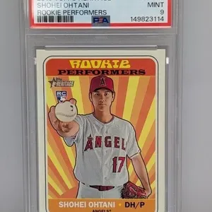 2018 Topps Heritage Shohei Ohtani RC RC Perf PSA 9
