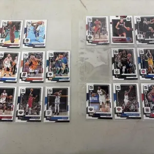 Variety of basketball cards in sleeves