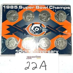 19985 CHICAGO BEARS 10TH ANNIVERSARY COINS