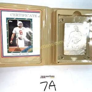 TOPPS 4.25 TROY OZ .999 SILVER 1986 STEVE YOUNG
