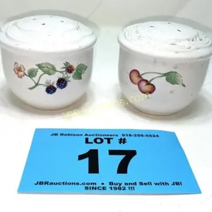 VINTAGE FRUIT PRINT SALT & PEPPER