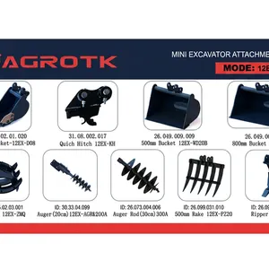 Quantity of (9) 2026 AGT 12EX-ATA Mini Excavator Attachments (Unused)