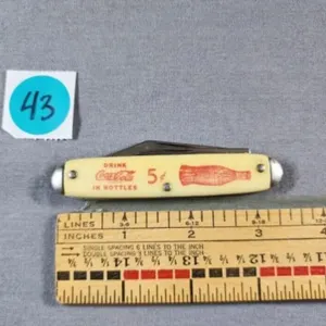 Coca Cola Pocket Knife  4.75"L - Double Blade