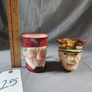 Toby Jugs Royal Winton Generals Qty 2