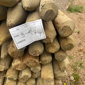 7’ x 3-4” Pressure treated fence posts