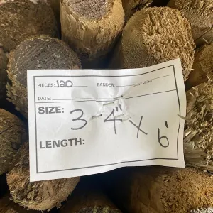 6’ x 3-4” Pressure treated fence posts