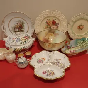 Vintage Belleek Irish Porcelain Cream & Sugar - and more