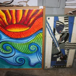 Oil On Canvas And A Print