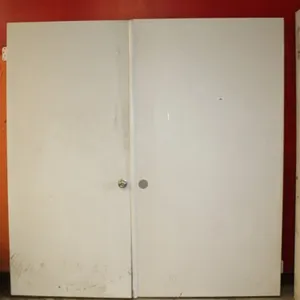 Metal Exterior Double Doors, Each Measures 42 X 79
