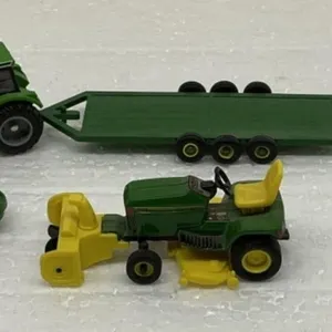 Lot of 5 Toy- JD 445 Mower-Rake-Trailer-Deutz 7085
