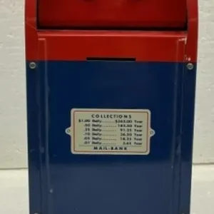 1950's Superior Tin Litho US Mailbox Coin Bank