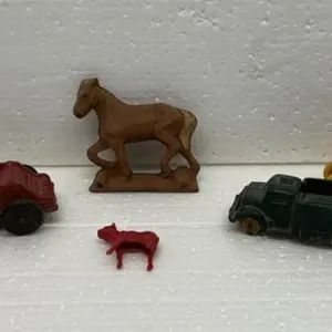 5 Vintage Toys-Arcor-Auburn Truck Horse Tractor