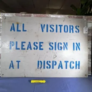 INDUSTRIAL STYLE METAL SIGN; 33" X 23"