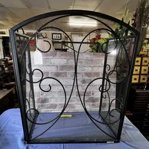 3-PANEL DECORATIVE FIREPLACE SCREEN; 49.5" X 31.5"