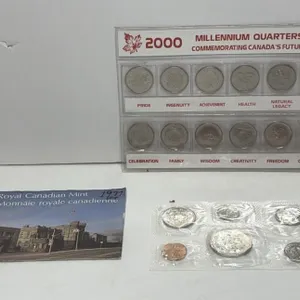1977 Mint Set and 2000 Quarter Coin Set