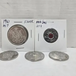 1961 Silver 50 Cent, 2013/14/18 50 Cent, Colored