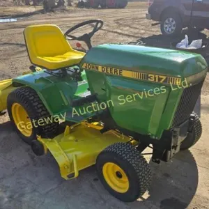 JD 317 Ride On Mower w/ Rototiller
