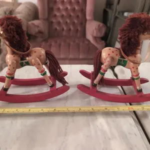 2 Vintage wood rocking horses