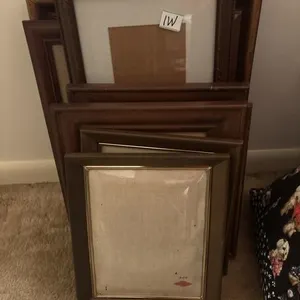 Wood photo frame lot qty 8