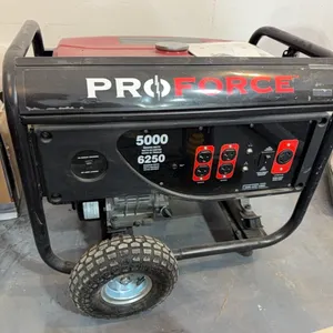 Pro Force 6250 Max Watt Generator on Transport Wheels, 18' Cord for Emergency Home Plug-in Included **THIS ITEM SOLD LIVE ON-SITE ONLY, NOT FOR ONLINE